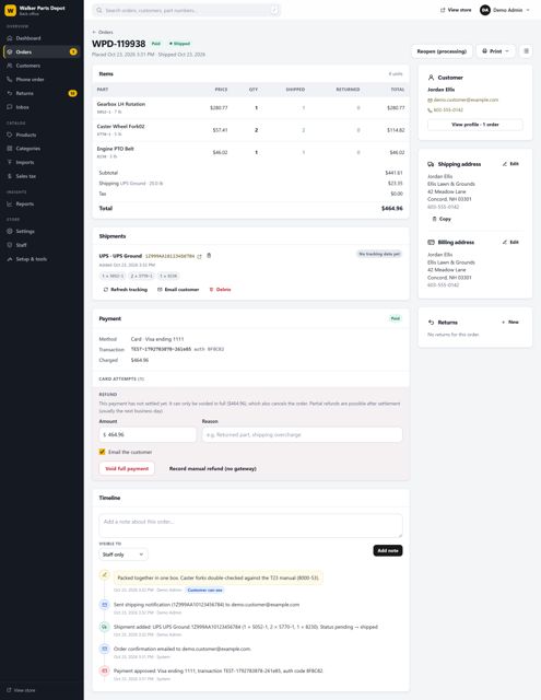 Admin order